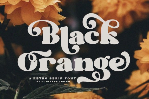 Black Orange Font: A Retro Serif for Brand Identity