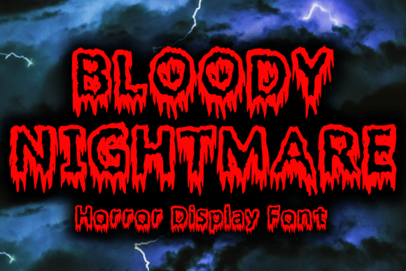 Bloody Nightmare Font: Dripping Ink for Horror Crafts
