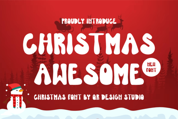 Christmas Awesome Font: Bold Holiday Display Typography