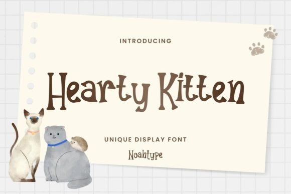 Hearty Kitten Font Review: A Playful Display Typeface for Cute Branding