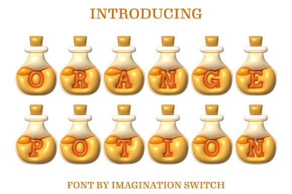 Orange Potion Inflated Font for Editorial Design
