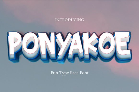 Ponyakoe Font: Playful Display Type for Handmade Labels