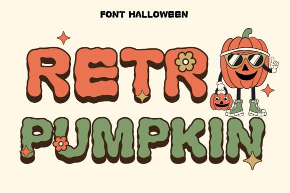 Retro Pumpkin Font: A Display Typeface for Joyful Editorial Design