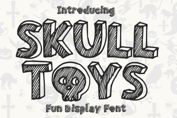 Skull Toys Font: Retro Display Type for Halloween Campaigns