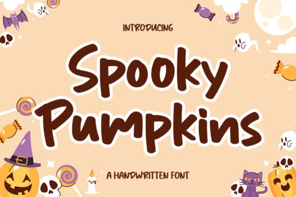 Spooky Pumpkins Font for Handmade Halloween Labels