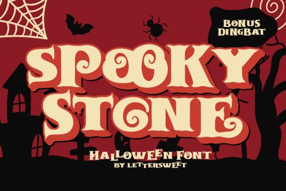 Spooky Stone Font: A Playful Horror Typeface for Makers